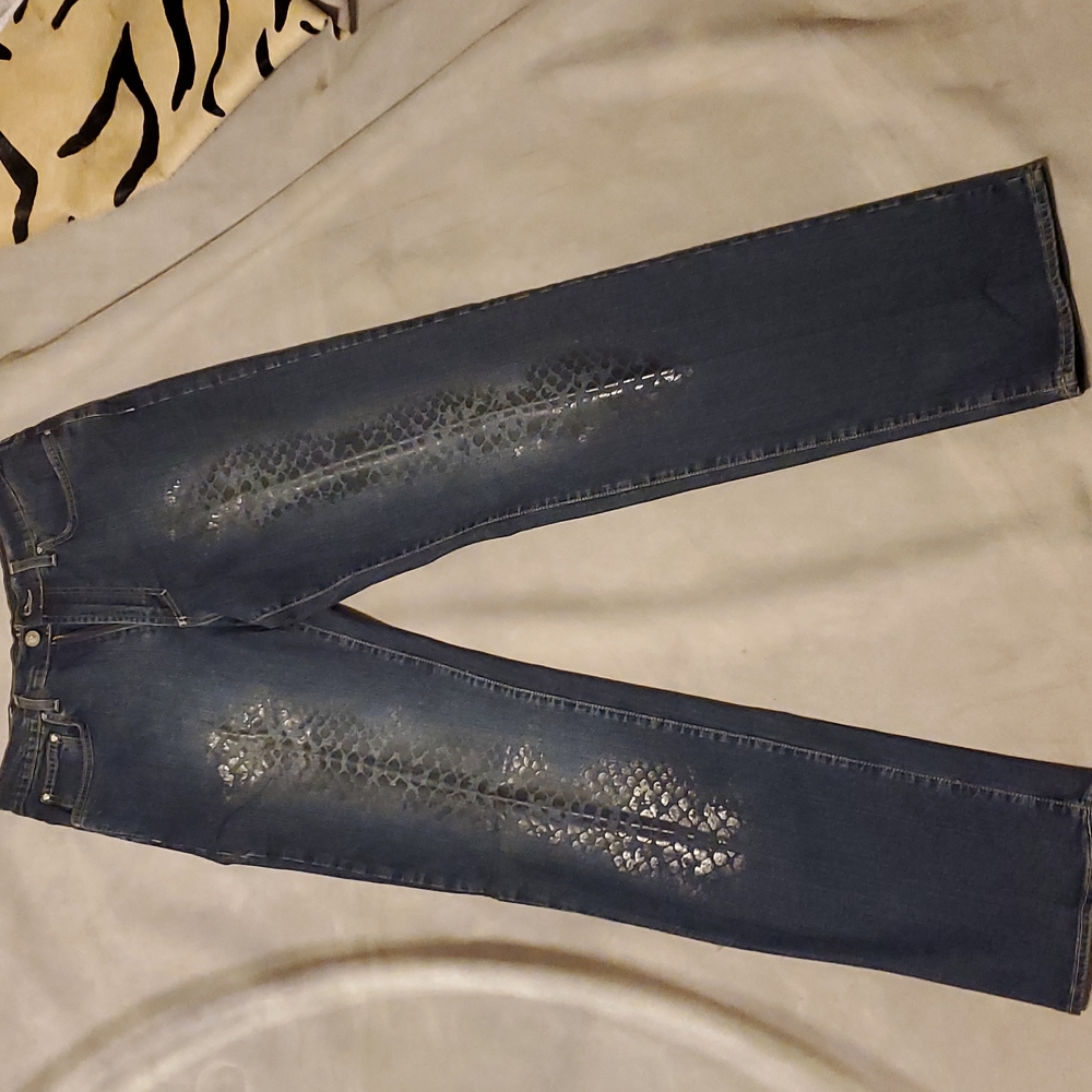 Versace couture jeans 34 48 snake striped